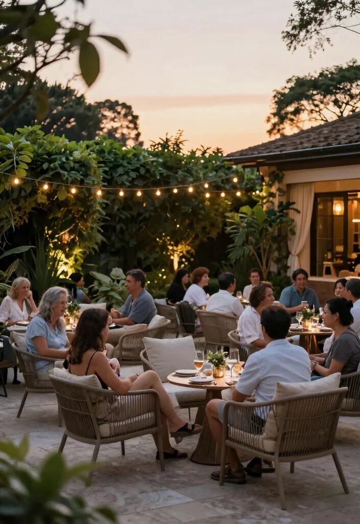 14 50th Anniversary Party Ideas for Elegant Meaningful Golden Celebrations - 12. Romantic Outdoor Seating 1