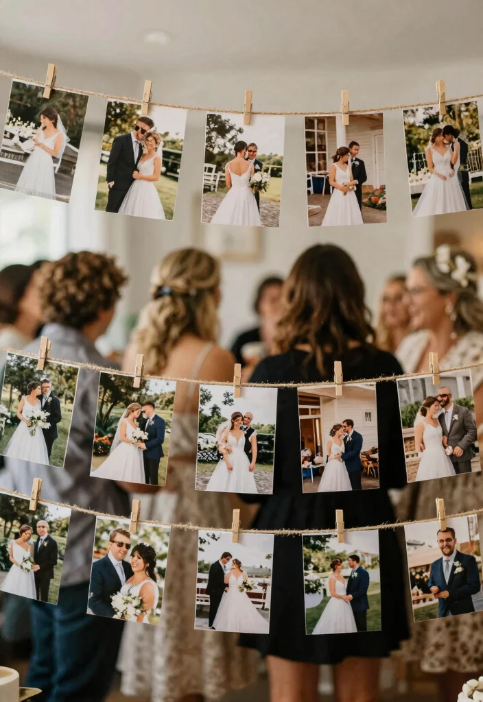 14 Brunch Bridal Shower Ideas for Delicious Stylish Midday Celebrations 144 14 Brunch Bridal Shower Ideas for Delicious Stylish Midday Celebrations - 14. Memory Lane with Photo Displays 1