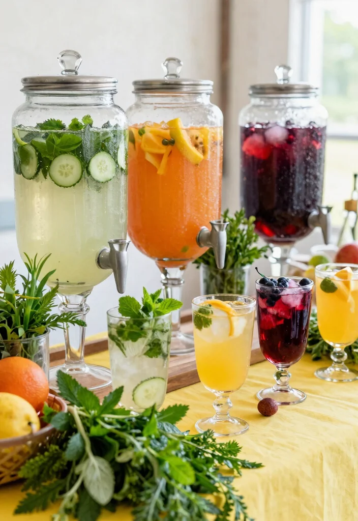 14 Brunch Bridal Shower Ideas for Delicious Stylish Midday Celebrations 34 14 Brunch Bridal Shower Ideas for Delicious Stylish Midday Celebrations - 4. DIY Mimosas & Mocktails Bar 1