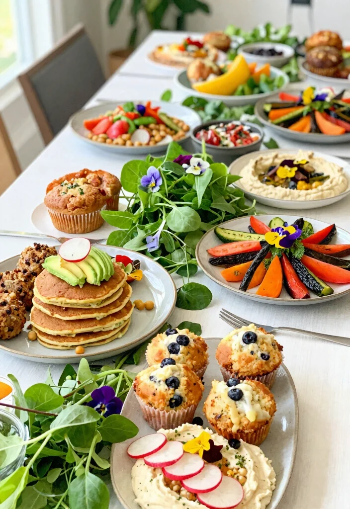 14 Brunch Bridal Shower Ideas for Delicious Stylish Midday Celebrations 56 14 Brunch Bridal Shower Ideas for Delicious Stylish Midday Celebrations - 6. Vegan Brunch Delights 1
