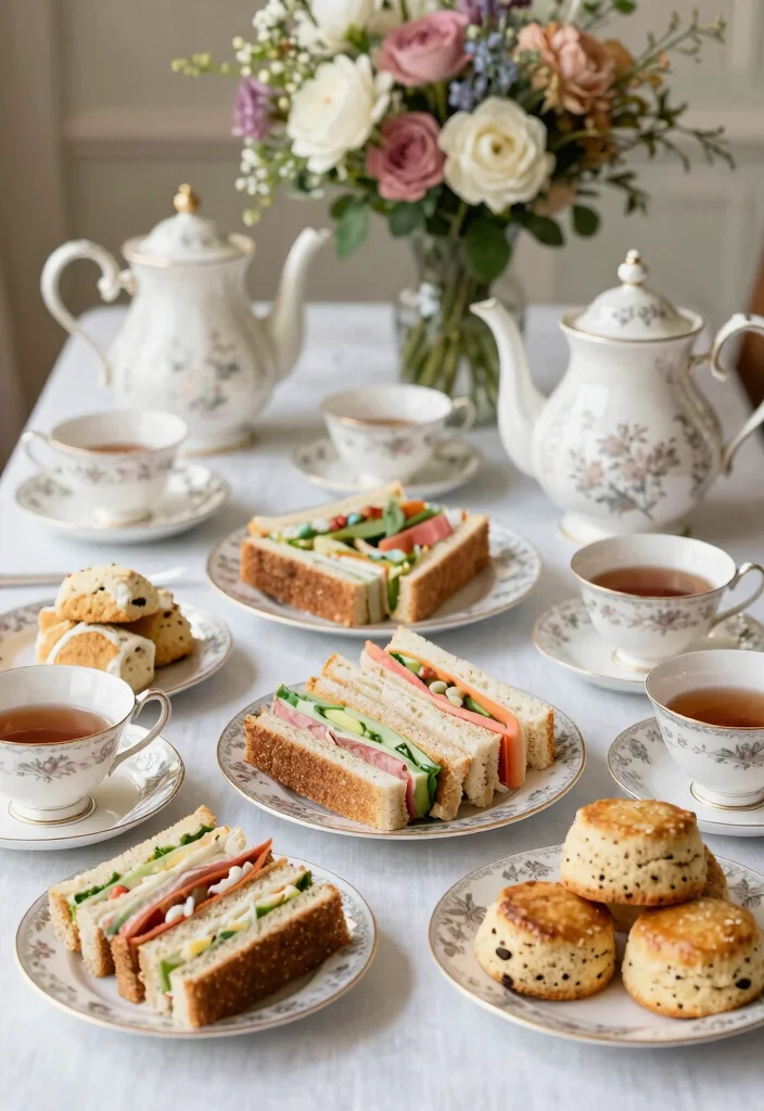 14 Brunch Bridal Shower Ideas for Delicious Stylish Midday Celebrations 78 14 Brunch Bridal Shower Ideas for Delicious Stylish Midday Celebrations - 8. Vintage Tea Party 1