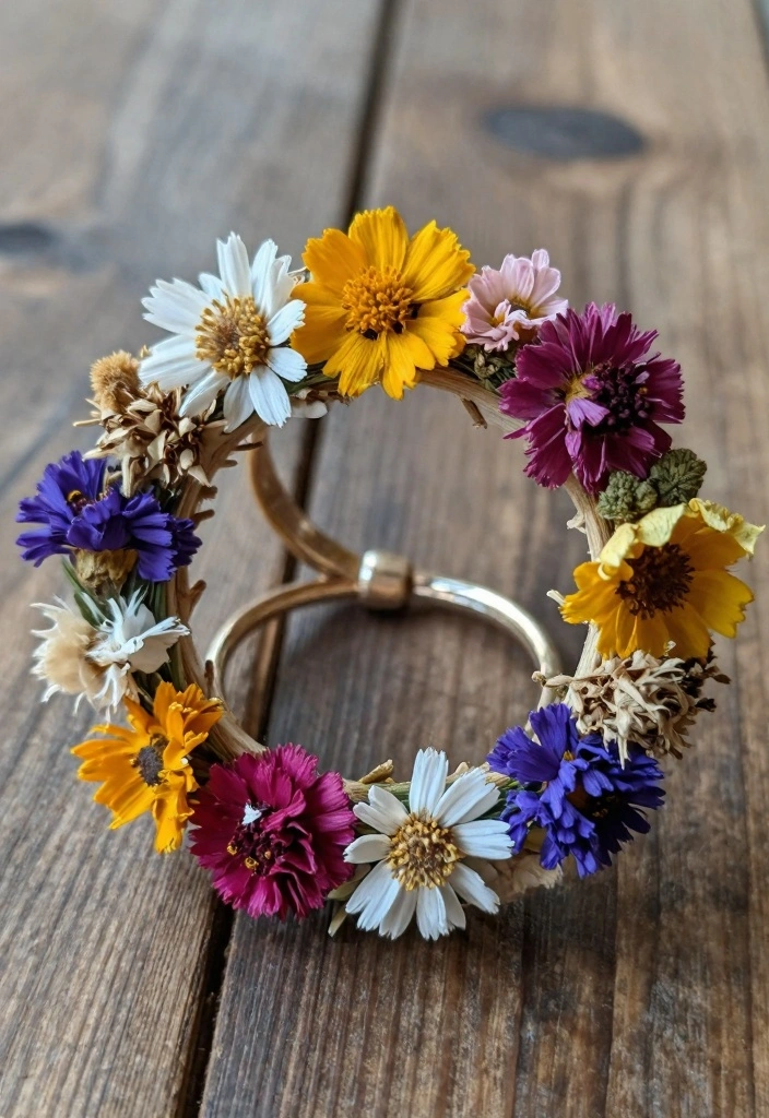 14 Dried Wedding Bouquet Ideas for Rustic Timeless Bridal Style - 10. Dried Flower Rings 1