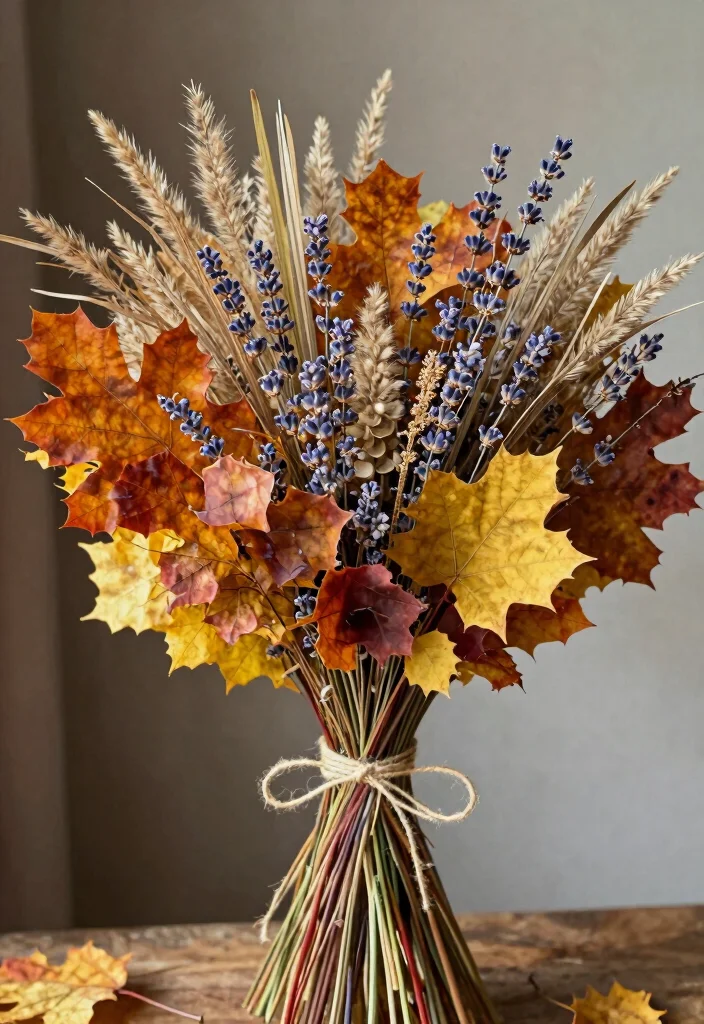 14 Dried Wedding Bouquet Ideas for Rustic Timeless Bridal Style - 14. Seasonal Dried Bouquets 1