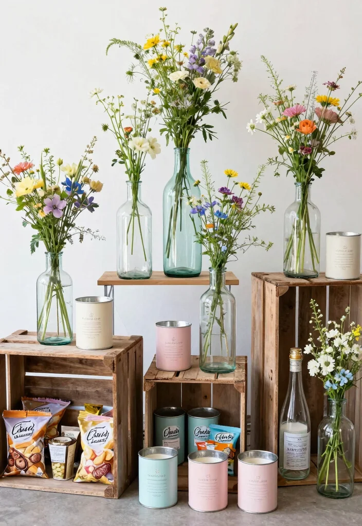 14 Engagement Decoration Ideas for Chic Romantic and Photo Ready Parties - 2. Upcycled Elegance 1