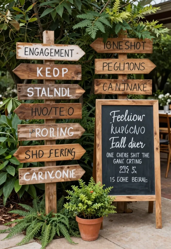 14 Engagement Decoration Ideas for Chic Romantic and Photo Ready Parties - 5. Sustainable Signage 1