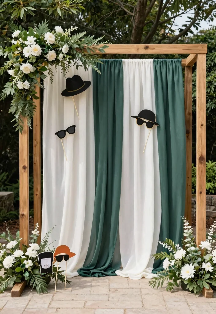 14 Engagement Decoration Ideas for Chic Romantic and Photo Ready Parties - 9. Themed Photo Booth 1