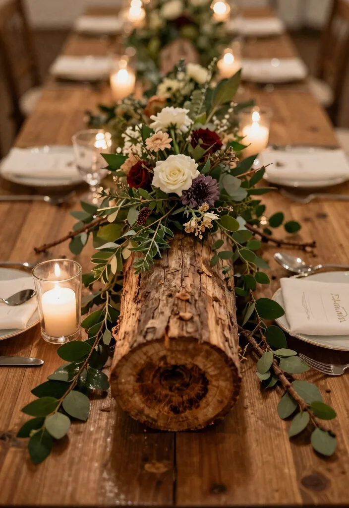 14 Fall Wedding Centerpiece Ideas for Warm Cozy and Seasonal Tablescapes - 10. Natural Elements with a Twist 1