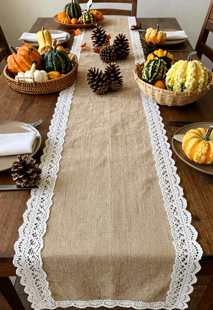 14 Fall Wedding Centerpiece Ideas for Warm Cozy and Seasonal Tablescapes - 5. Layered Textures with Fabrics 1
