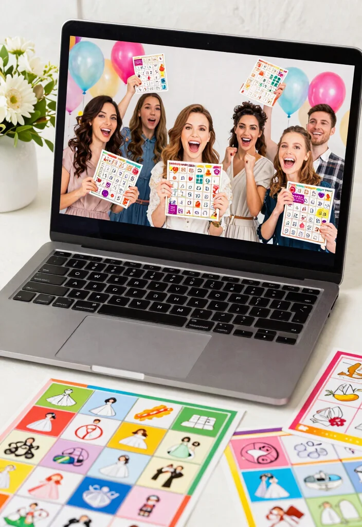 14 Fun Wedding Shower Games for Lively Easy and Guest Friendly Entertainment - 1. Virtual Bingo 1