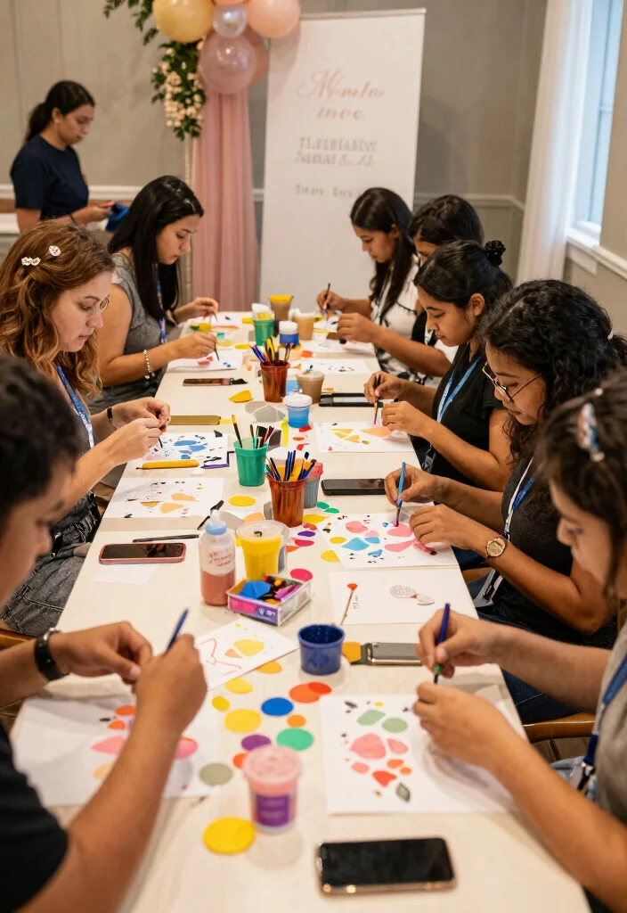 14 Fun Wedding Shower Games for Lively Easy and Guest Friendly Entertainment - 13. DIY Craft Station 1