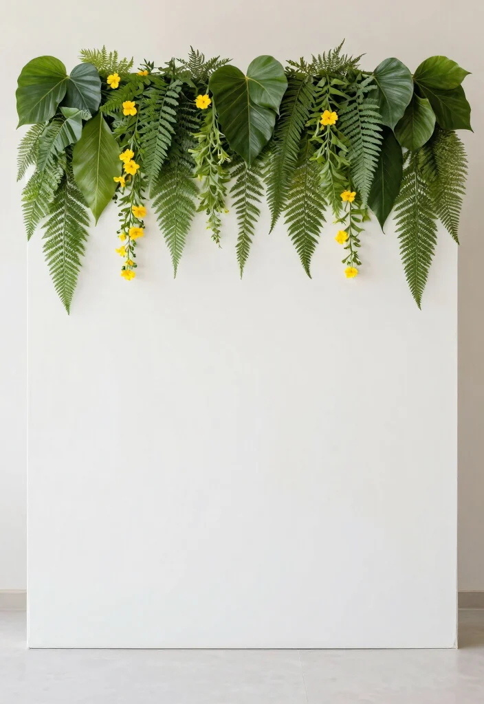 14 Haldi Backdrop Ideas for Bright Festive and Photo Ready Rituals - 6. Minimalist Greenery 1