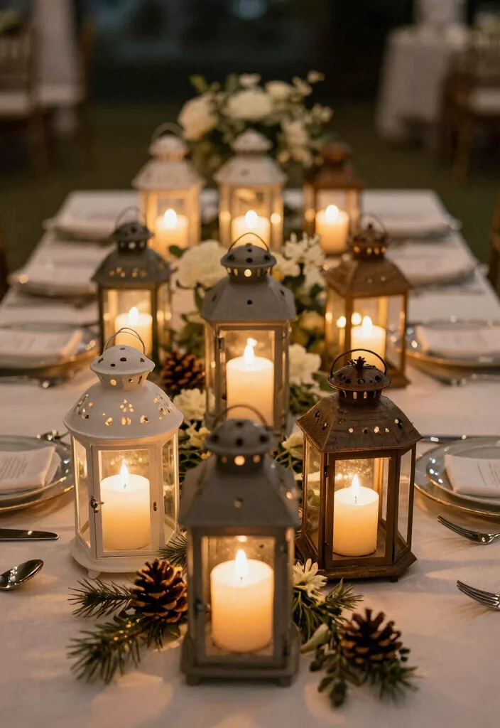 14 Inexpensive Centerpiece Ideas for Stylish Budget Friendly Event Decor - 7. Candle Lanterns 1