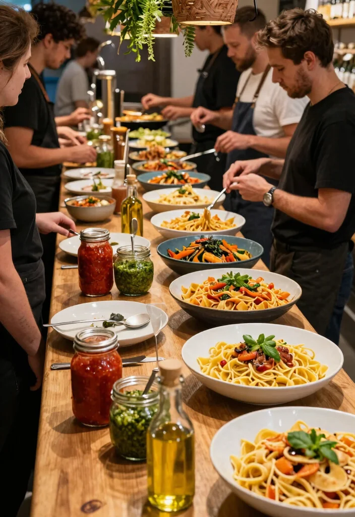 14 Inexpensive Wedding Meal Options for Satisfying Budget-Friendly Receptions - 2. Pasta Bar Extravaganza 1