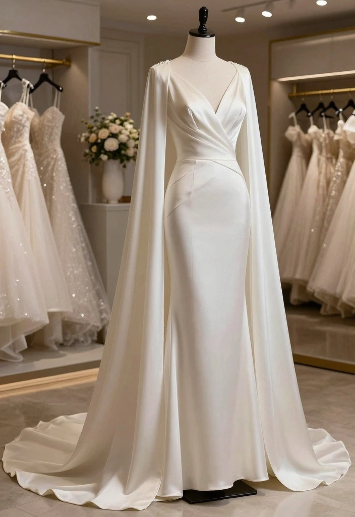 14 Unique Wedding Dress Styles for Modern Chic and Trendy Brides - 7. Caped Gown 1
