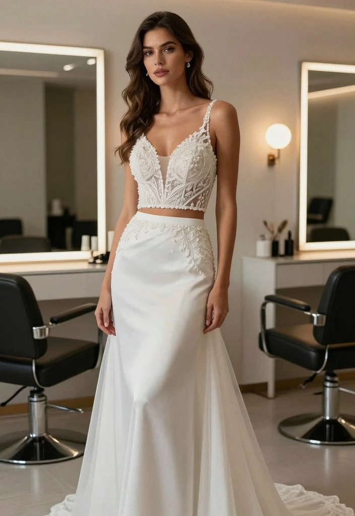 14 Unique Wedding Dress Styles for Modern Chic and Trendy Brides - 9. Two-Piece Sets 1