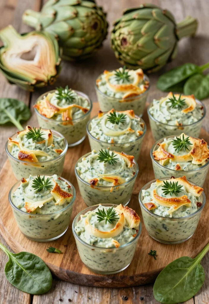14 Wedding Finger Food Ideas on a Budget for Easy Guest Friendly Bites - 10. Artichoke and Spinach Dip Cups 1