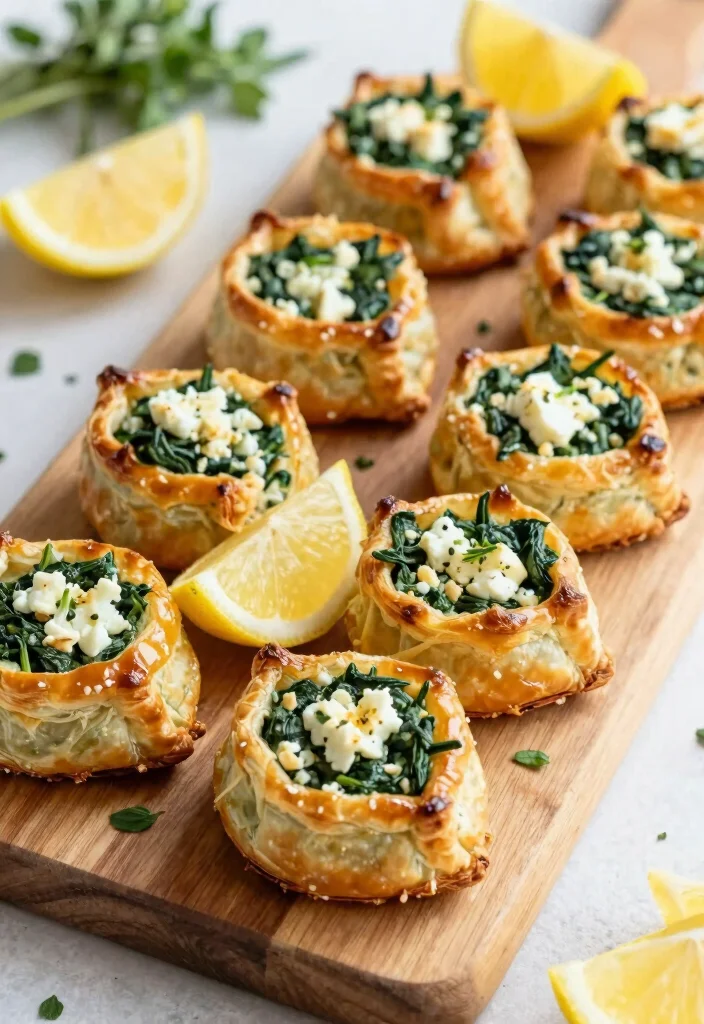 14 Wedding Finger Food Ideas on a Budget for Easy Guest Friendly Bites - 3. Spinach and Feta Puff Pastry Bites 1