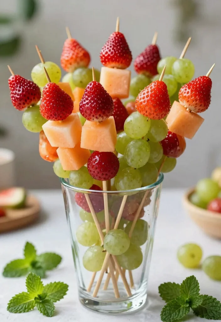 14 Wedding Finger Food Ideas on a Budget for Easy Guest Friendly Bites - 9. Fruit Skewers 1