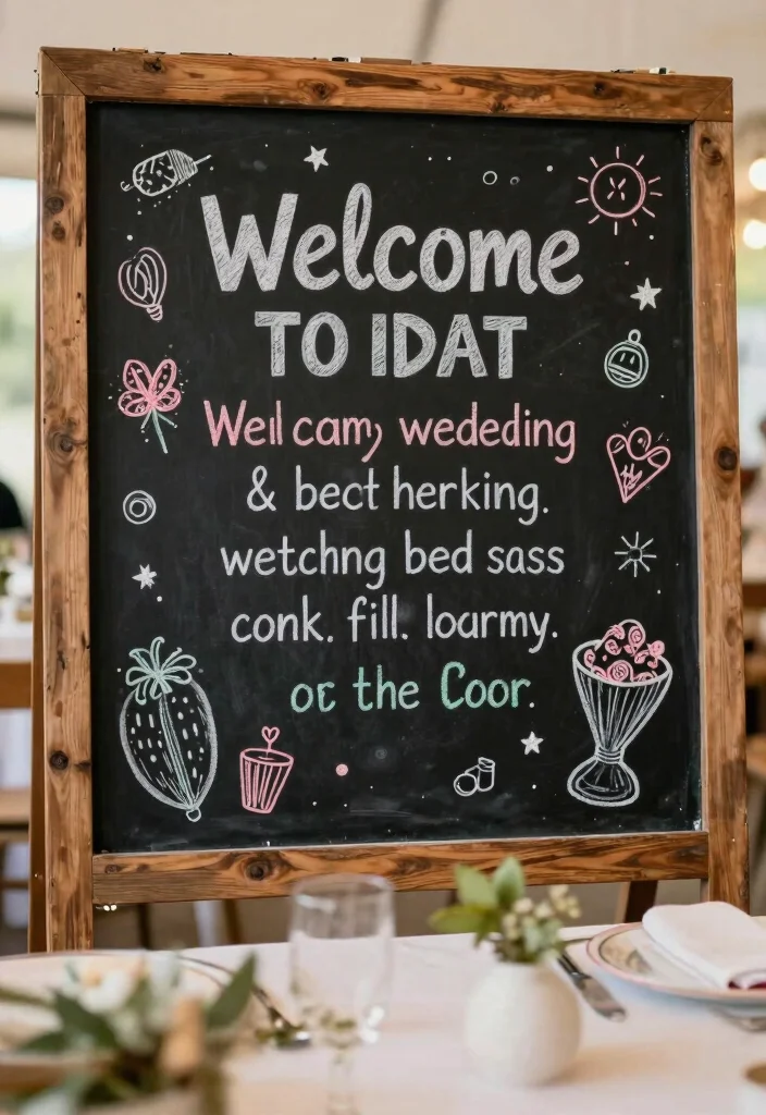 14 Wedding Head Table Backdrop Ideas for a Beautiful Reception Display - 7. Chalkboard Backdrop 1