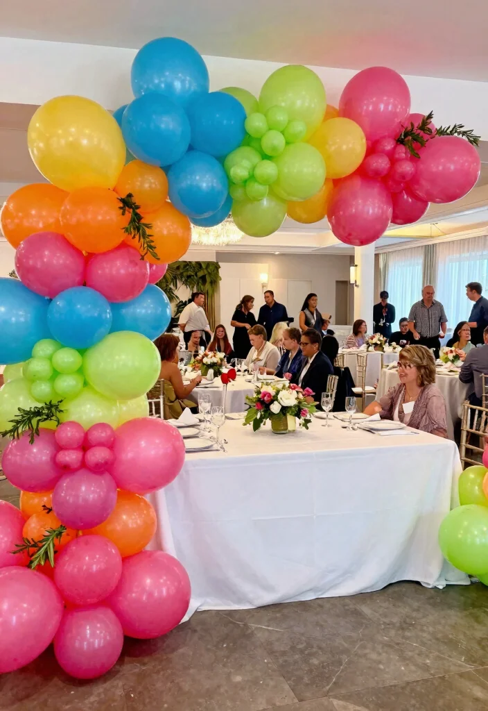 14 Wedding Head Table Backdrop Ideas for a Beautiful Reception Display - 8. Balloon Arch Backdrop 1