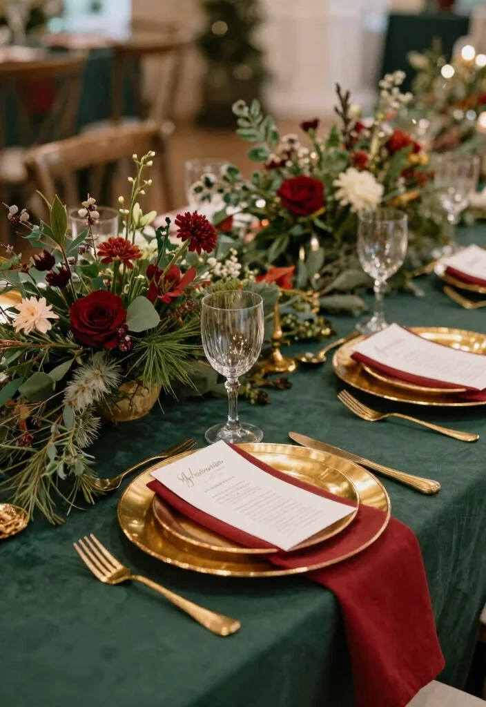 14 Winter Wedding Decor Ideas for Cozy Elegant Seasonal Celebrations - 10. Festive Table Settings 1