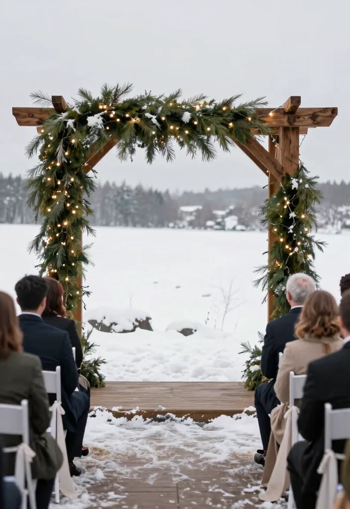 14 Winter Wedding Decor Ideas for Cozy Elegant Seasonal Celebrations - 13. Unique Ceremony Backdrops 1