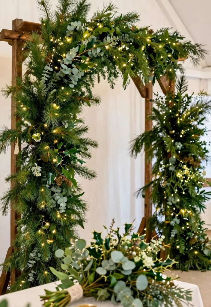 14 Winter Wedding Decor Ideas for Cozy Elegant Seasonal Celebrations - 5. Seasonal Greenery 1