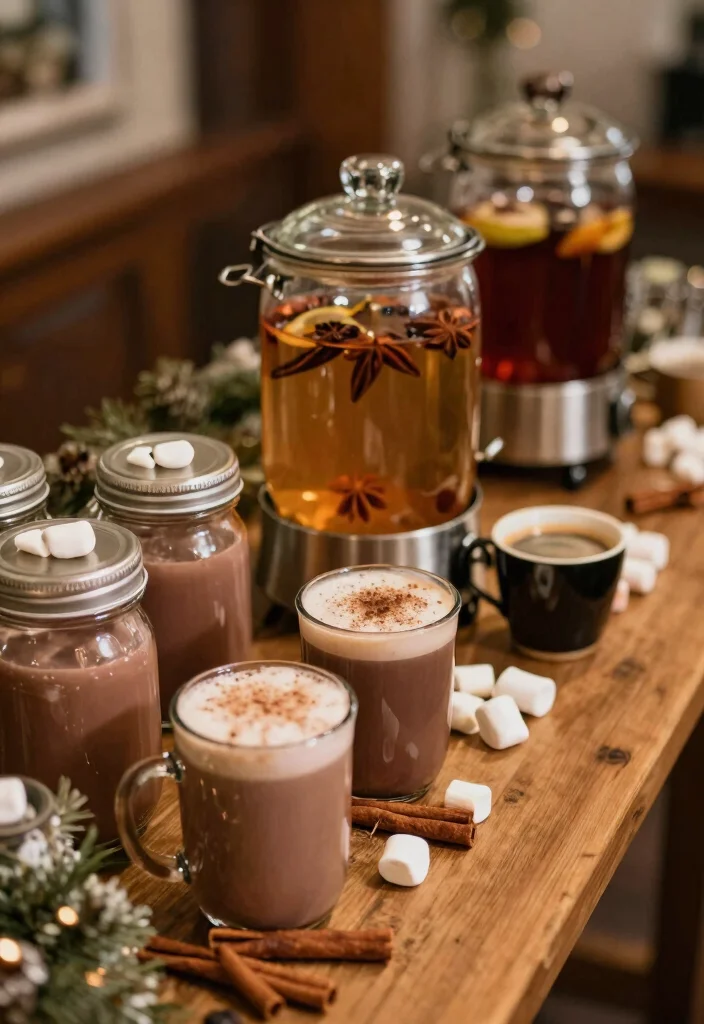 14 Winter Wedding Decor Ideas for Cozy Elegant Seasonal Celebrations - 9. Hot Beverage Stations 1