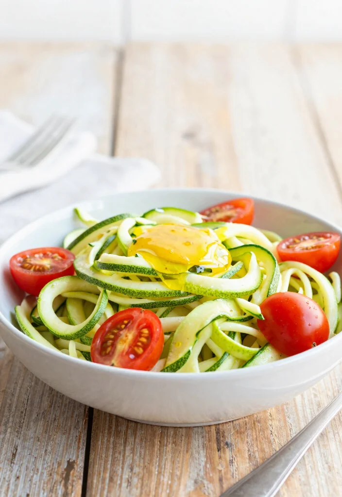 16 Bridal Shower Food Ideas for Easy Elegant and Crowd Pleasant Bites - 11. Zucchini Noodle Salad 1