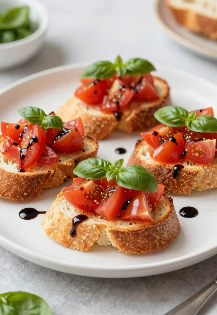 16 Bridal Shower Food Ideas for Easy Elegant and Crowd Pleasant Bites - 13. Tomato Basil Bruschetta 1