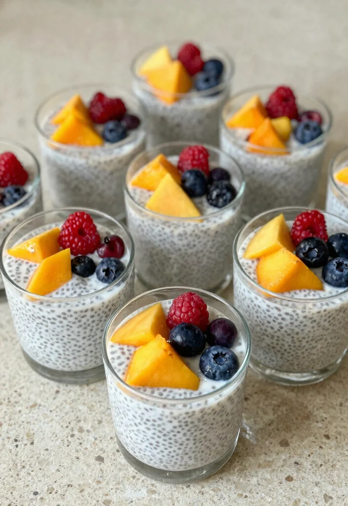 16 Bridal Shower Food Ideas for Easy Elegant and Crowd Pleasant Bites - 14. Coconut Chia Pudding Cups 1