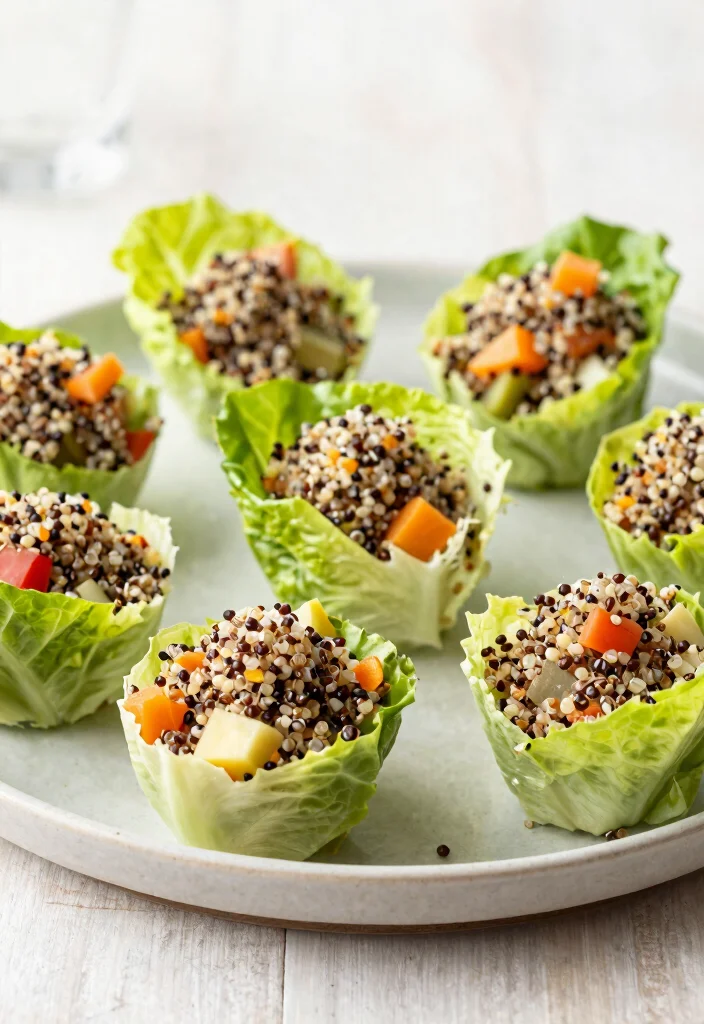 16 Bridal Shower Food Ideas for Easy Elegant and Crowd Pleasant Bites - 5. Quinoa Salad Cups 1