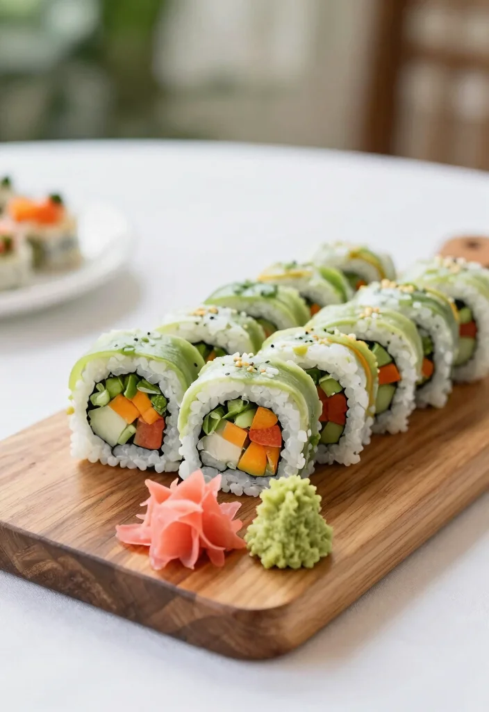 16 Budget Friendly Wedding Reception Food Ideas for Easy Stylish Catering - 14. Easy Vegan Sushi Rolls 1