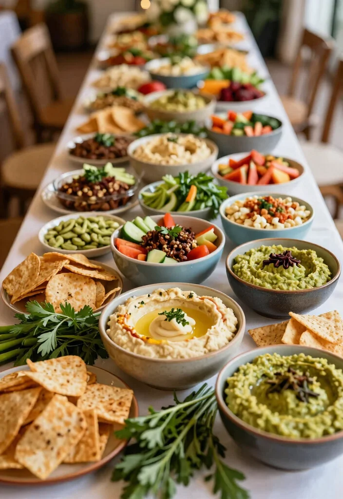 16 Budget Friendly Wedding Reception Food Ideas for Easy Stylish Catering - 4. Flavorful Dips and Spreads 1