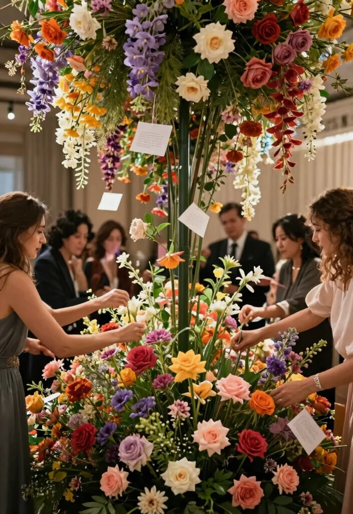 16 Floral Backdrop Ideas for Fresh Elegant and Trendy Event Styling - 16. Interactive Floral Installation 1