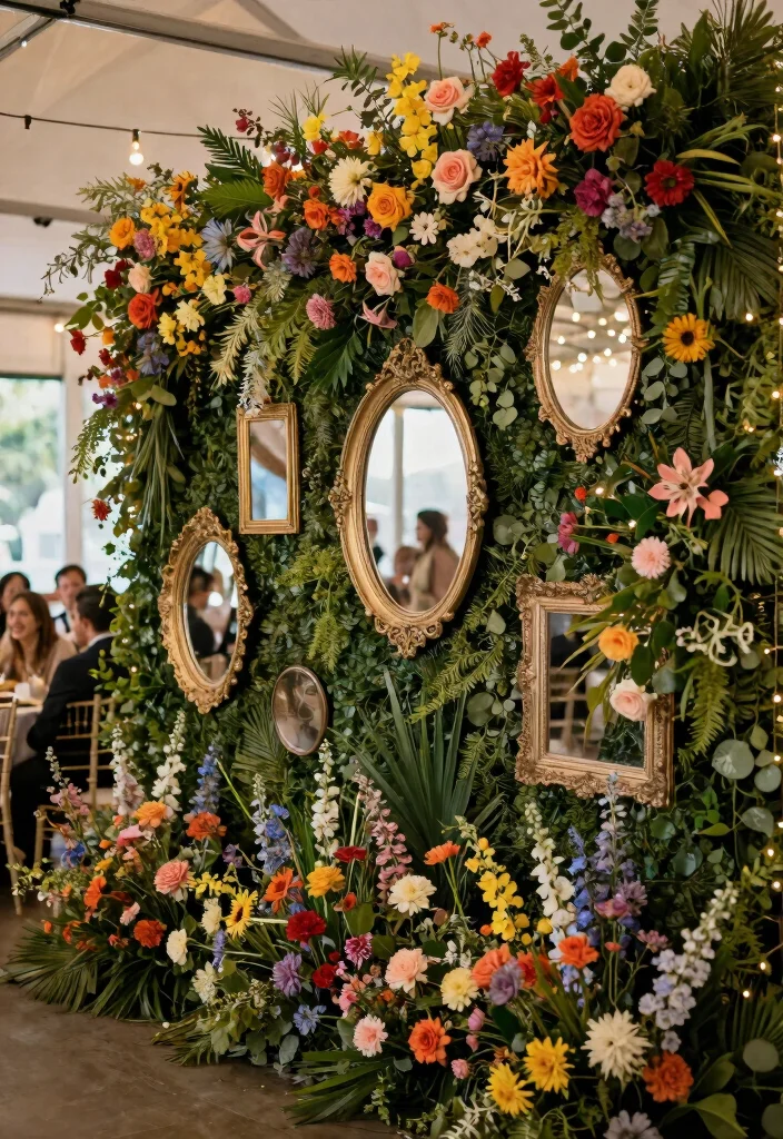 16 Floral Backdrop Ideas for Fresh Elegant and Trendy Event Styling - 4. Floral Photo Wall 1