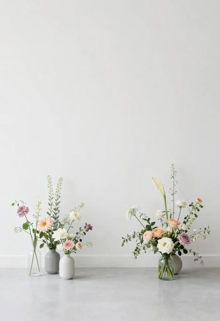 16 Floral Backdrop Ideas for Fresh Elegant and Trendy Event Styling - 5. Minimalist Floral Arrangement 1