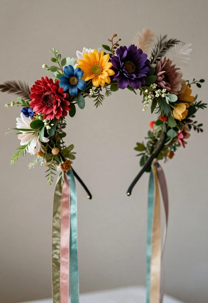 16 Floral Backdrop Ideas for Fresh Elegant and Trendy Event Styling - 7. Whimsical Floral Crown 1