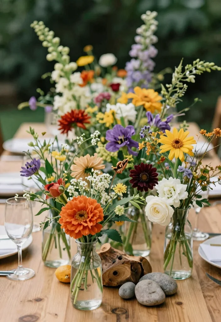 16 Floral Centerpiece Ideas for Fresh Elegant and Versatile Event Styling 100 16 Floral Centerpiece Ideas for Fresh Elegant and Versatile Event Styling - 10. Seasonal Blooms and Foliage 1