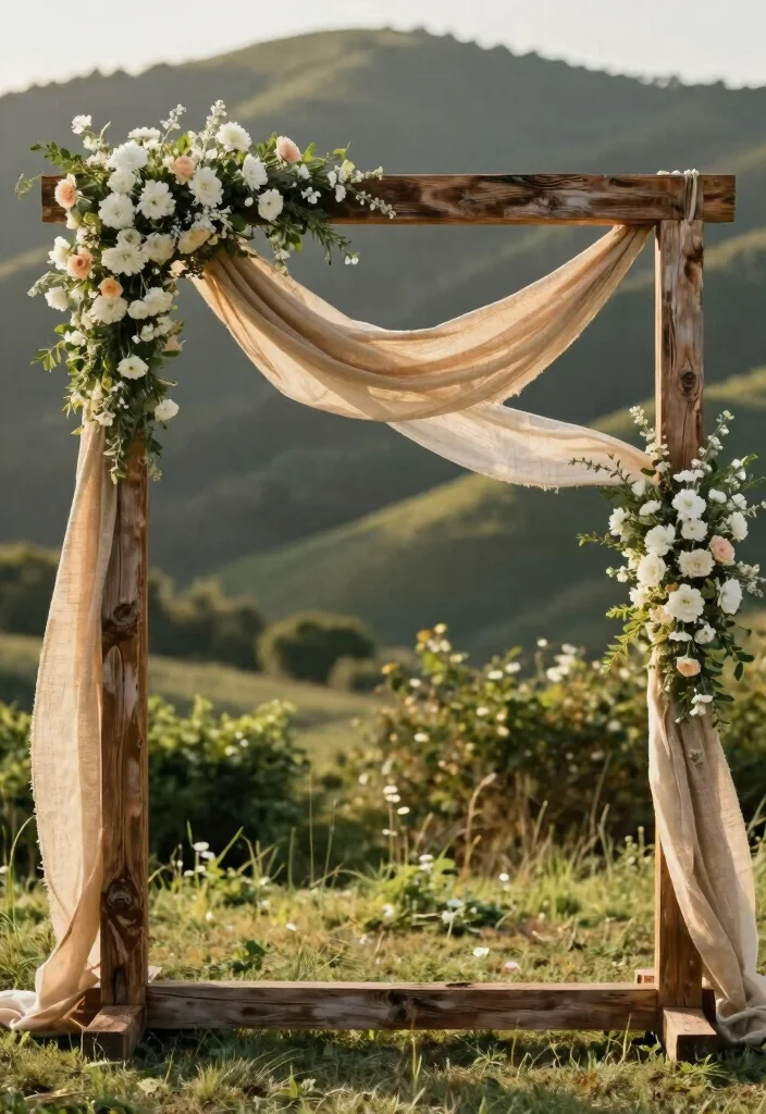 16 Wedding Backdrop Ideas for Stunning Ceremony and Reception Photos 12 16 Wedding Backdrop Ideas for Stunning Ceremony and Reception Photos - 2. Rustic Wooden Frames 1